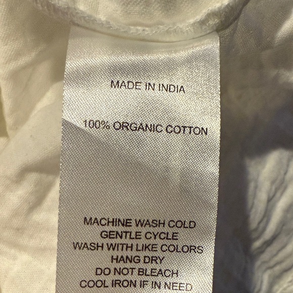 B22 Quince Women's Large Organic White Button-Down Shirt Preppy Casual - Picture 7 of 7